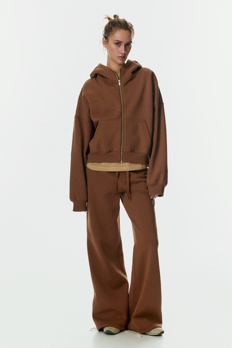 Flared Sweatpants, Alternate, color, Brown