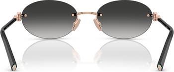 56mm Gradient Oval Sunglasses