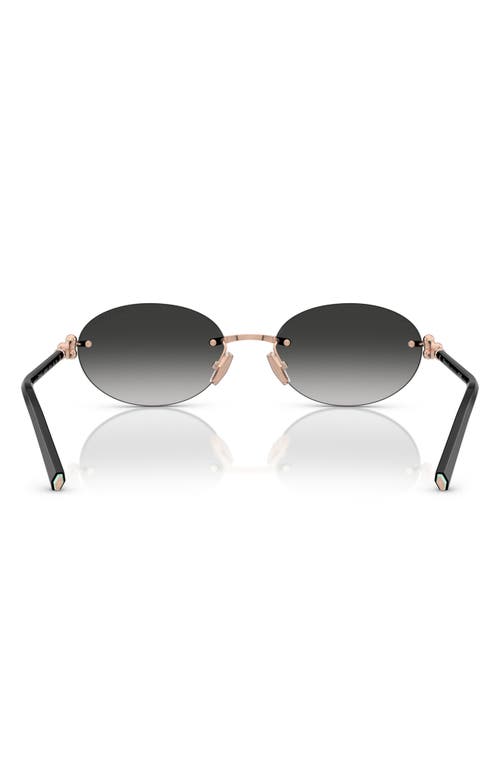 Tiffany & Co . 56mm Gradient Oval Sunglasses In Gold