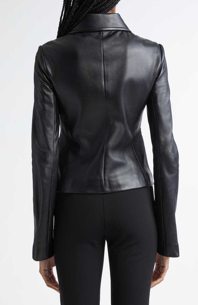 Courrèges AC Logo Leather Jacket, Alternate, color,