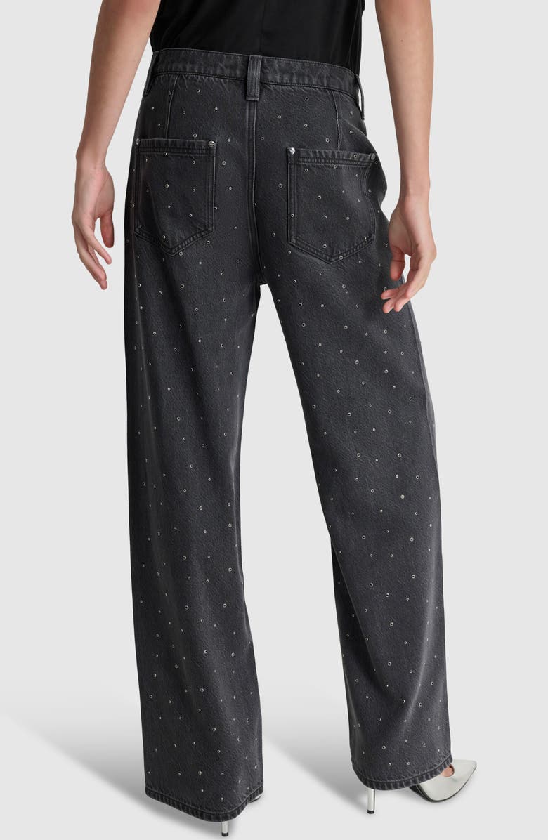 DKNY Stud Detail Straight Leg Jeans, Alternate, color,
