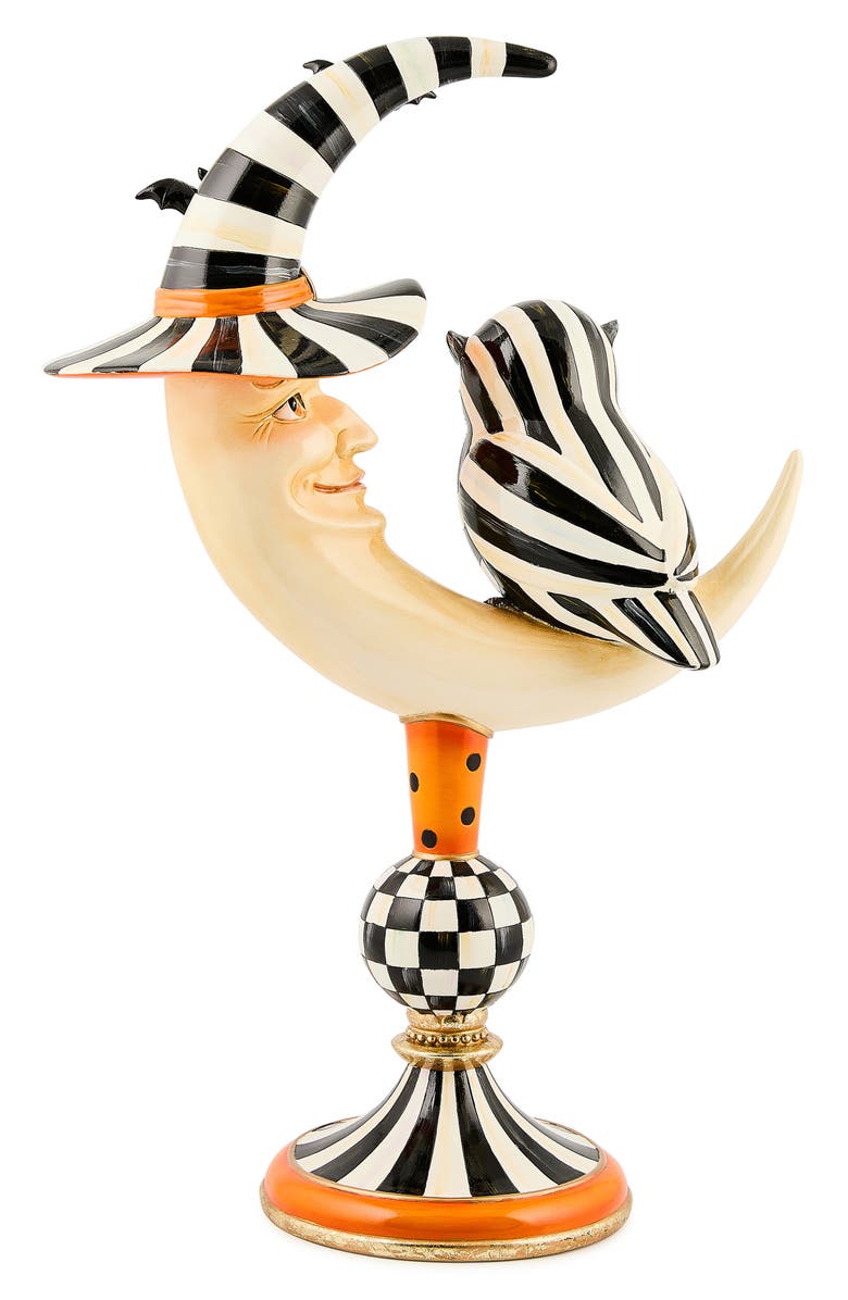 MACKENZIE CHILDS Courtly Owl On Moon Figurine, Alternate, color,