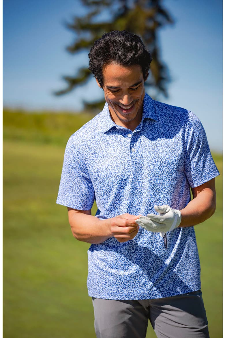 Pike Flora Print Polo, Alternate, color, CHELAN