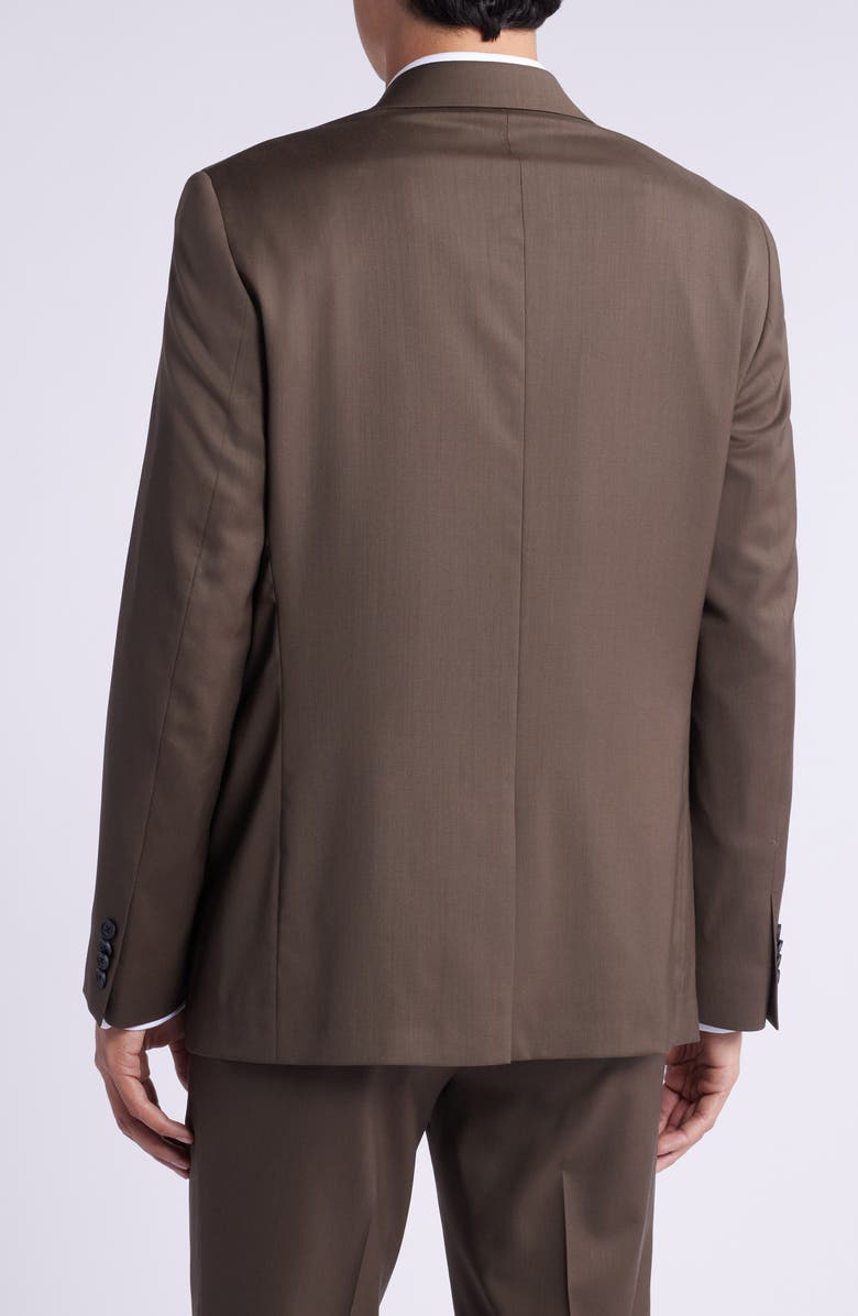AllSaints Rawdon Peaked Lapel Slim Fit Wool Blend Sport Coat Suit Separate, Alternate, color, Brown