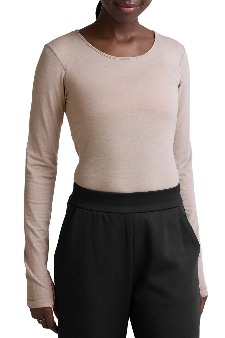 LuxeKnit Merino Wool Blend Racerback Tank, Main, color, NUDE TINT