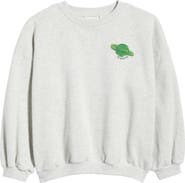 Mini Rodini Kids' Planet Emblem Organic Cotton Crewneck Sweatshirt