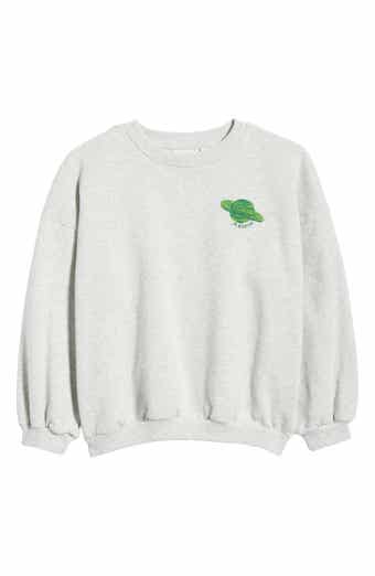 Kids' Planet Emblem Organic Cotton Crewneck Sweatshirt
