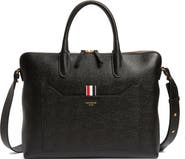 Thom Browne Slim Pebbled Leather Briefcase