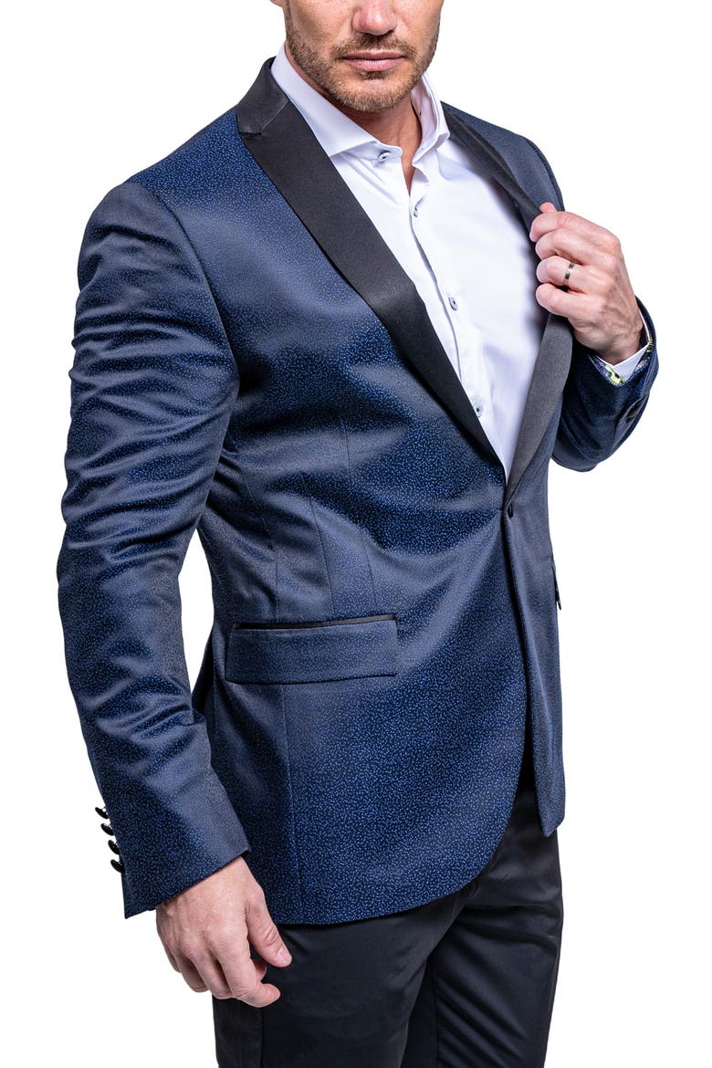 Tesla Ascension2166 Blue Satin Jacquard Dinner Jacket, Alternate, color, BLUE