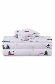 AZORES HOME Aspen Cotton Flannel Sheet Set