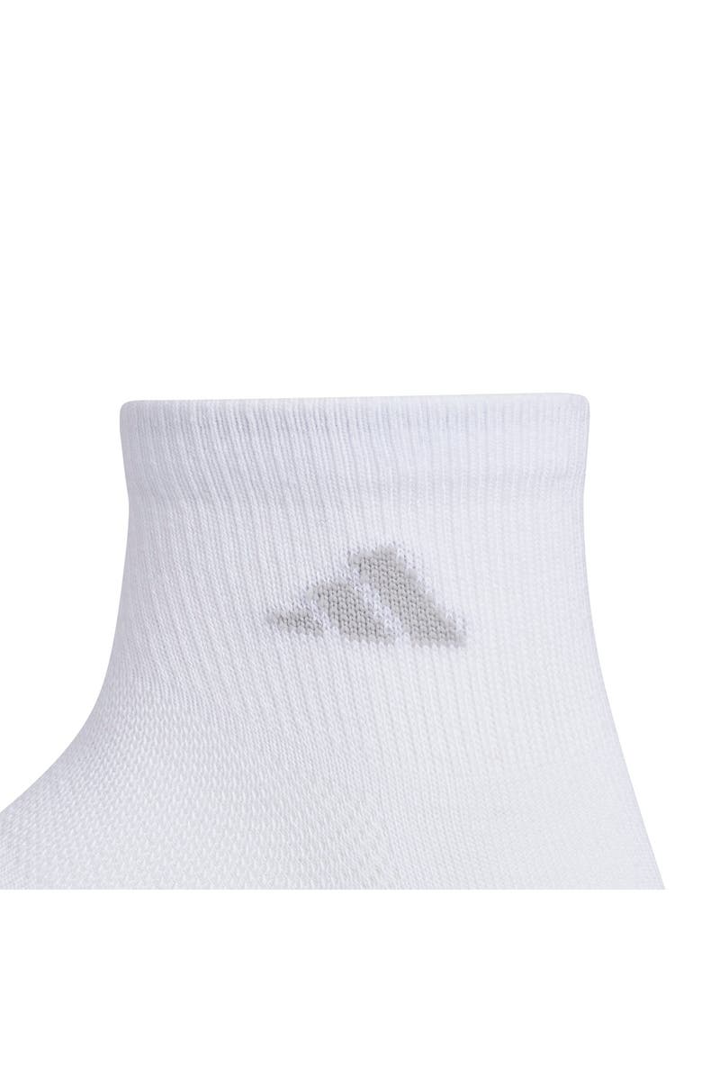 adidas Superlite All Day 3-Pack AEROREADY Quarter Training Socks, Alternate, color, White/ Black/ Clear Grey