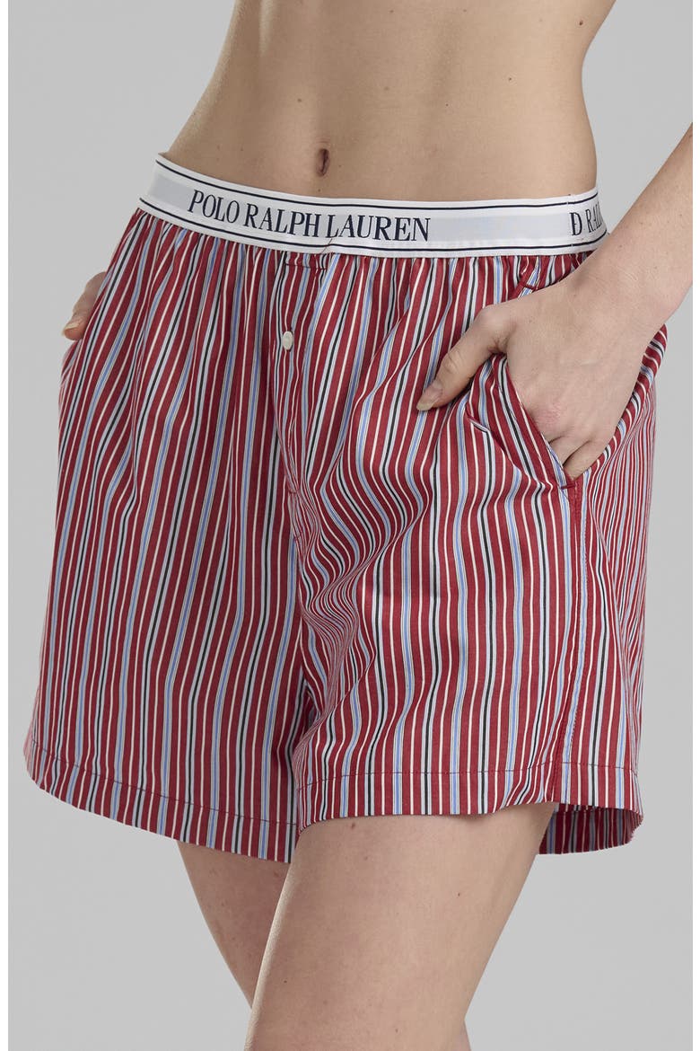 Boxer Pajama Shorts, Alternate, color, CLUB STRIPE