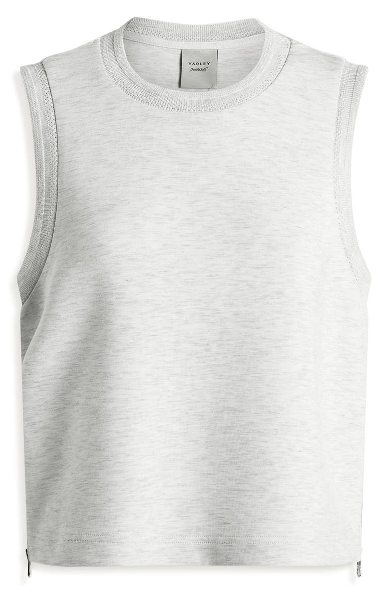 Varley Shea Crop Tank, Alternate, color, Ivory Marl