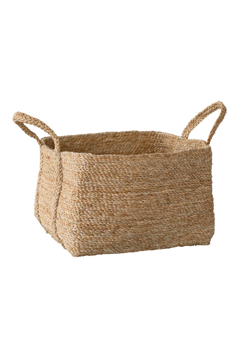 Square Jute Basket with Handles, Main, color, NATURAL