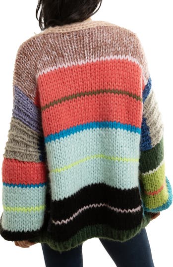Rainbow Chunky Knit Cardigan