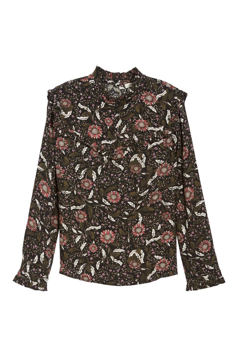 Ruffle Top, Alternate, color, BLACK CROWDED FLORAL