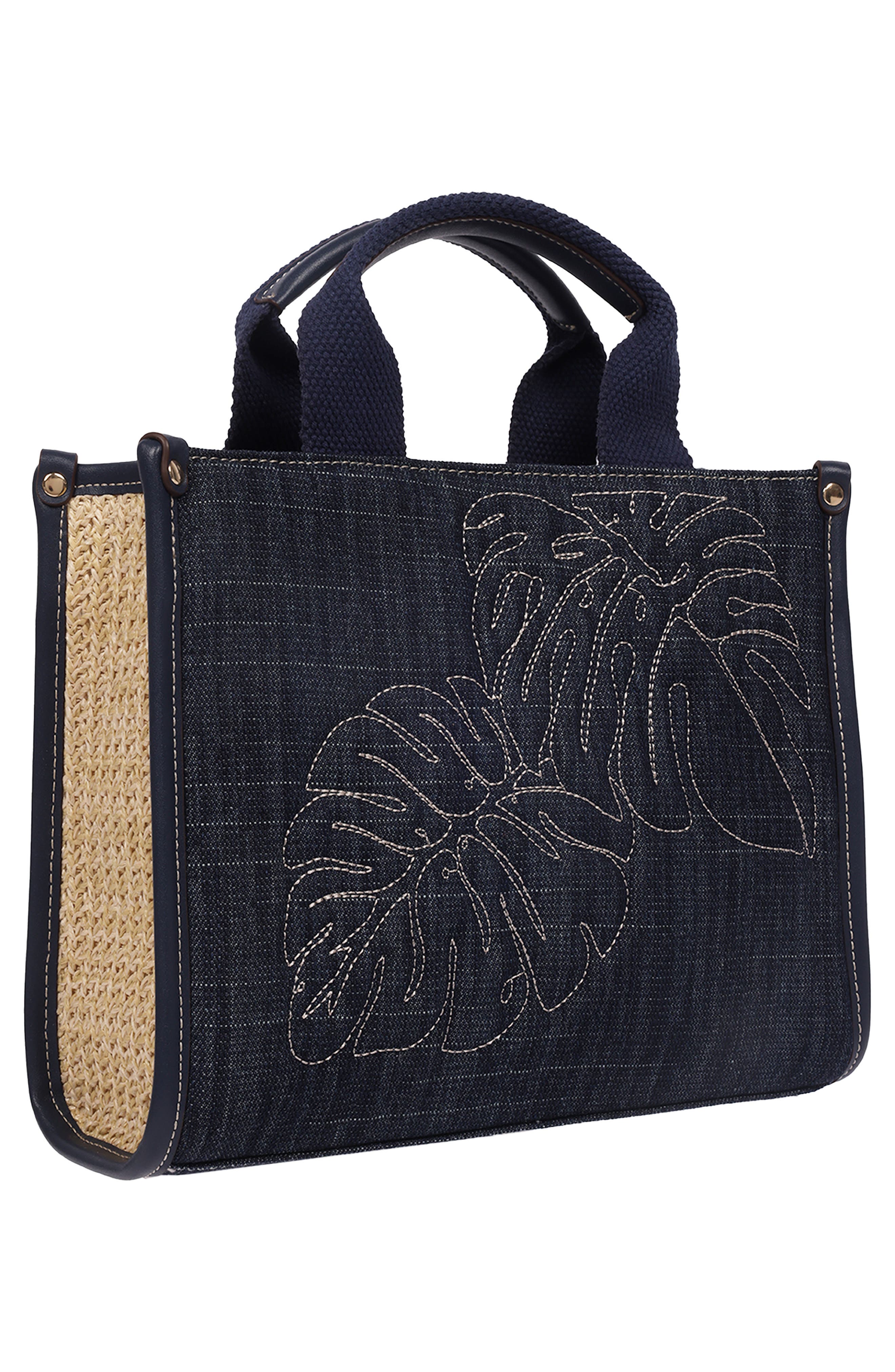 Tommy Bahama Dorothy Medium Denim Tote Bag, Alternate, color, Dark Denim