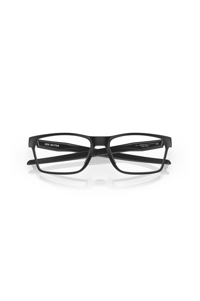 57mm Rectangle optical glasses, Alternate, color, Black