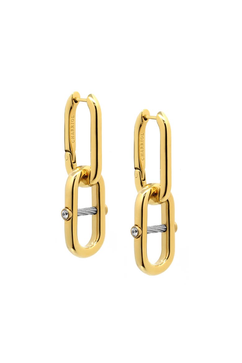 St. Tropez Mariner Earrings, Alternate, color, Yellow gold PVD