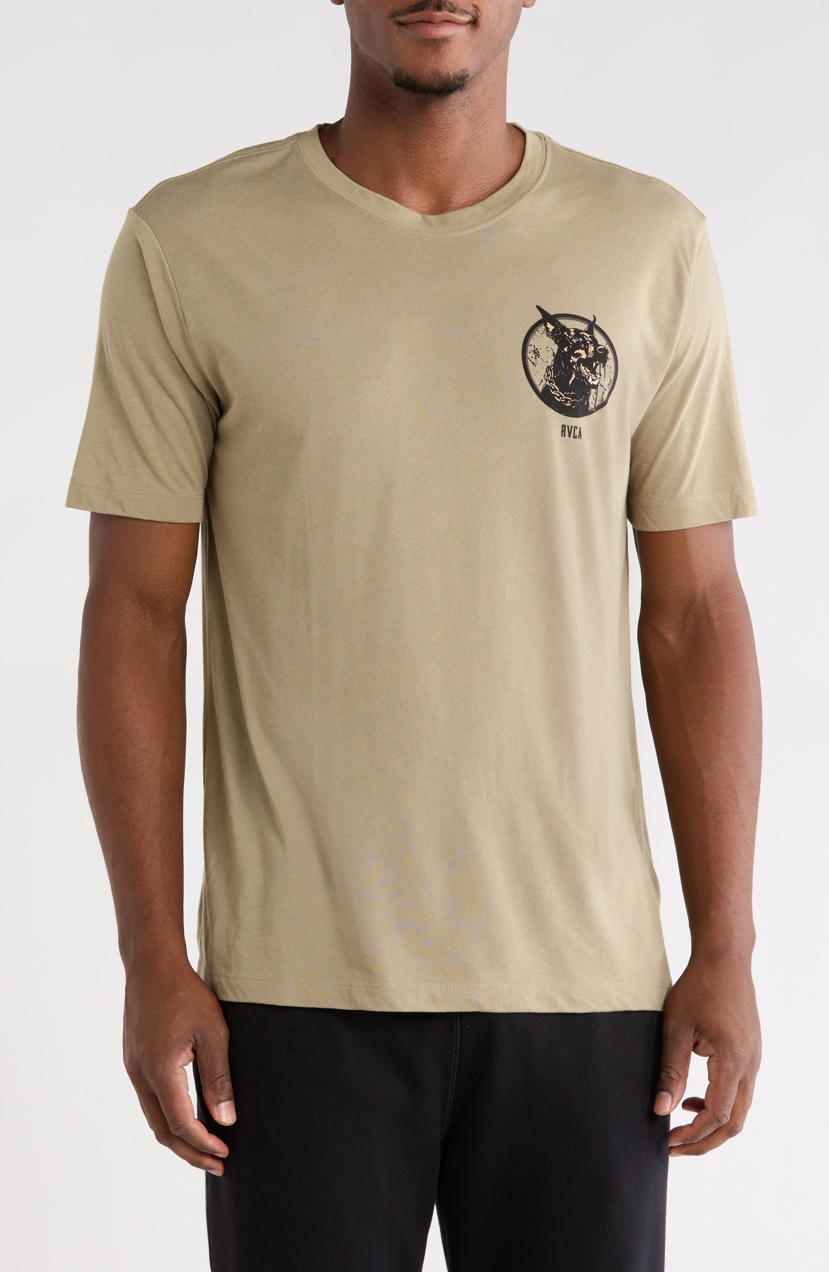 Rvca Chaos Graphic T-shirt In Covert Green