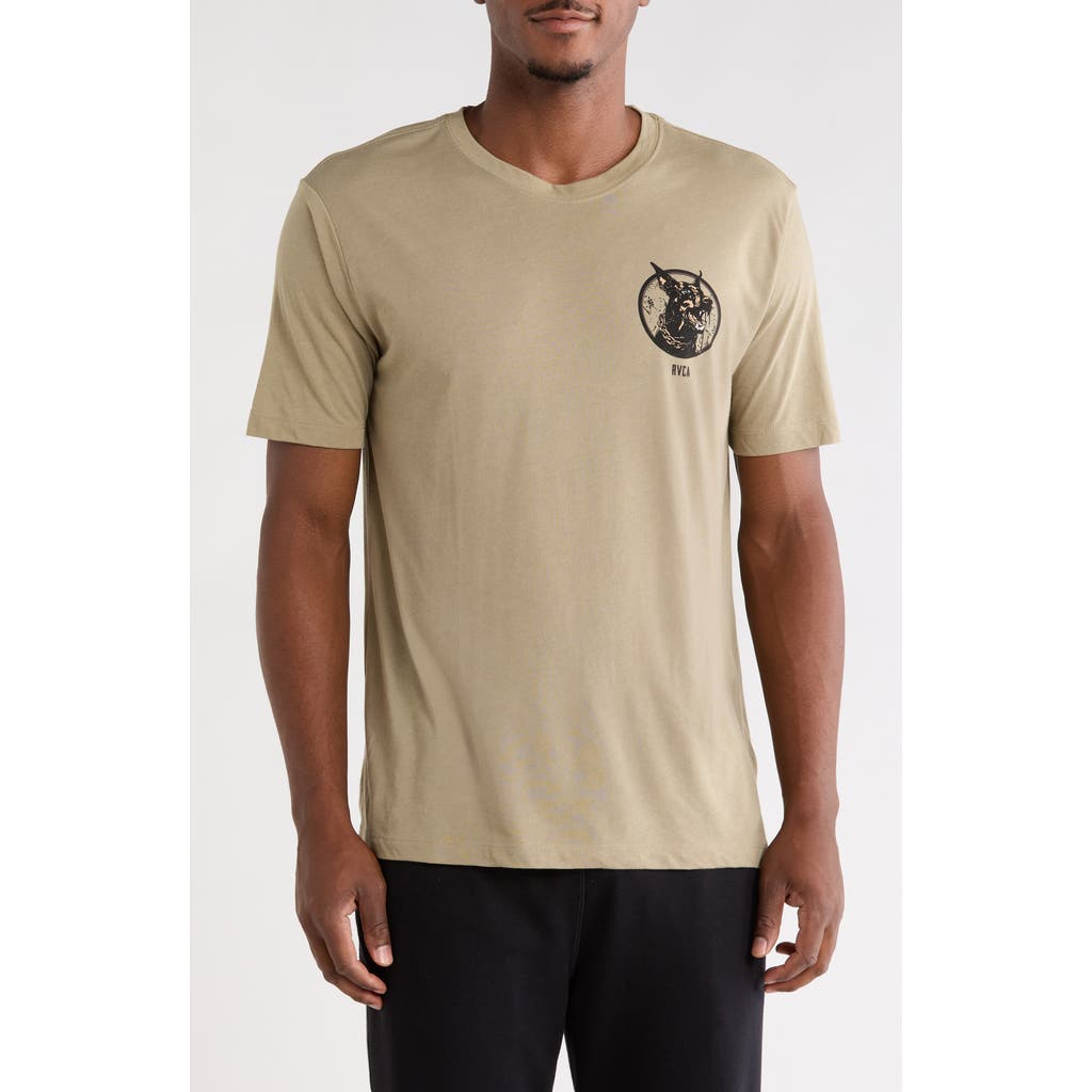 Rvca Chaos Graphic T-shirt In Covert Green