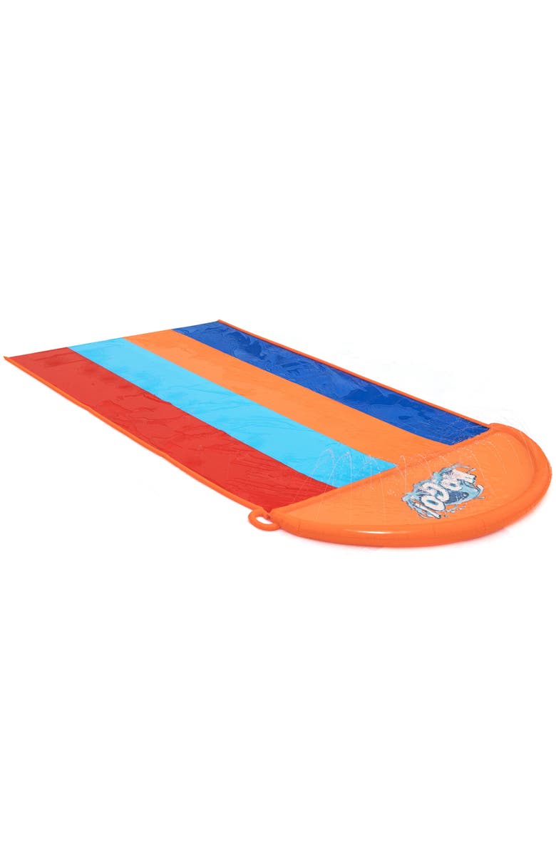 H2OGO! 16' Quadruple Inflatable Water Slide With Splash Landing, Main, color, Multicolored