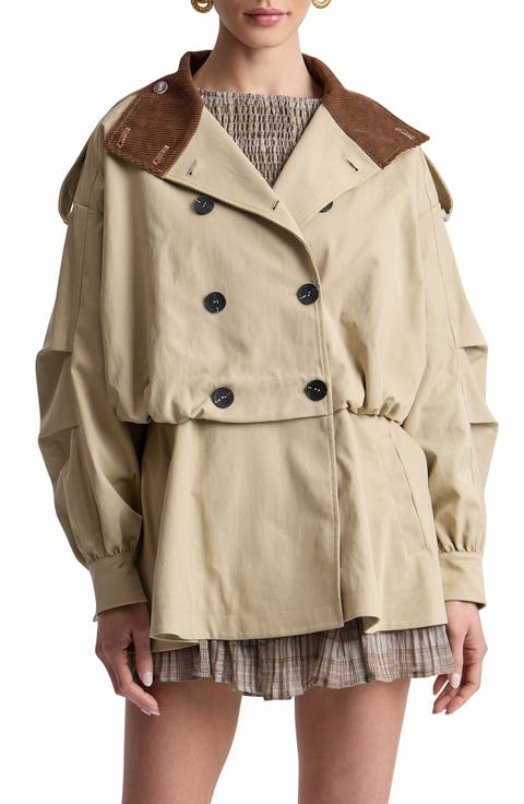 Blouson Peplum Trench Jacket