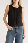 MAX STUDIO Lace Embroidered Tank