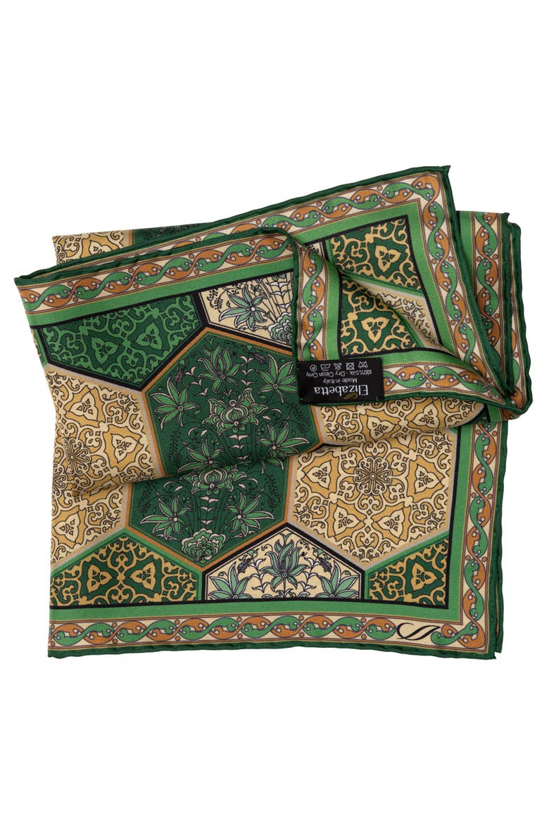 Dante - Silk Pocket Square for Men, Alternate, color, Emerald Green