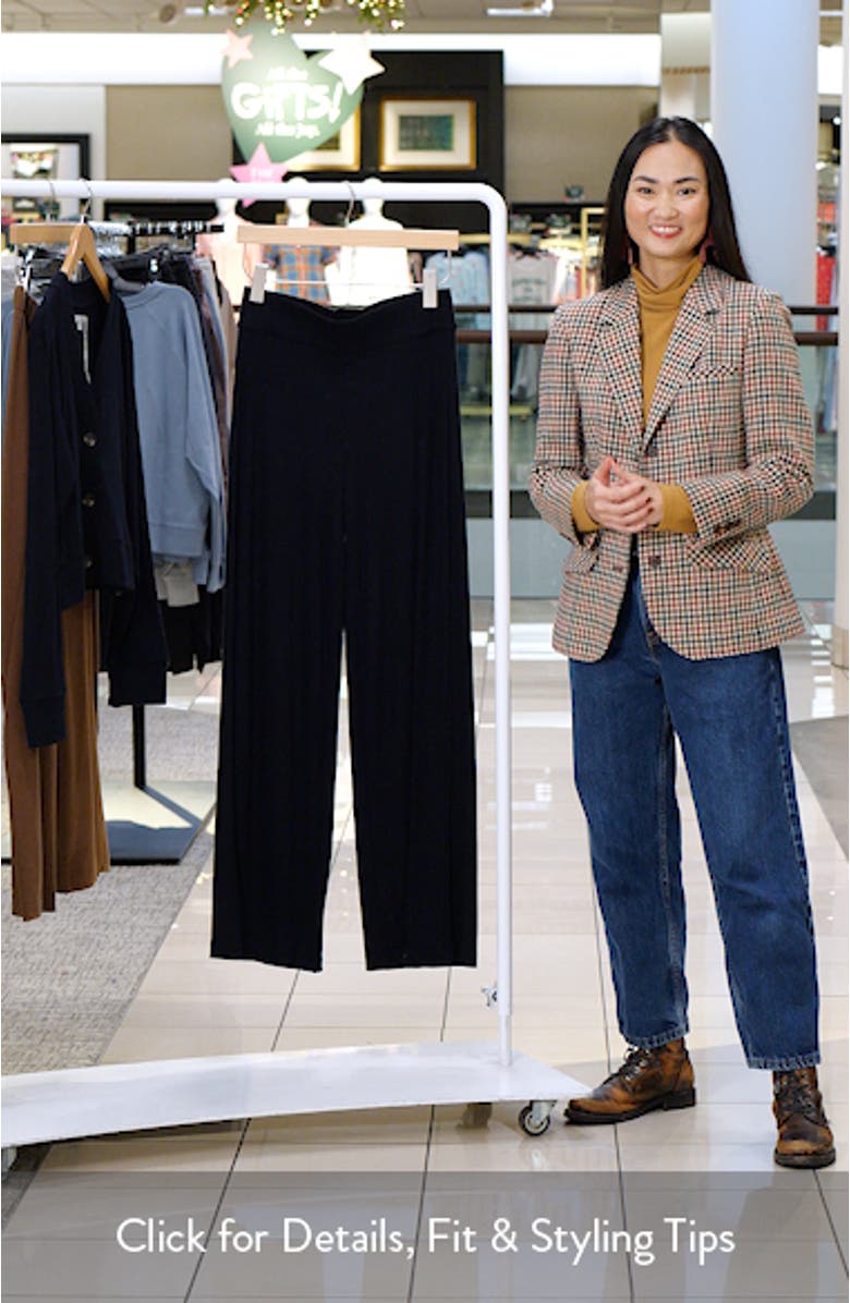 Evening Retreat Rib Wide Leg Pull-On Pants, sales video thumbnail