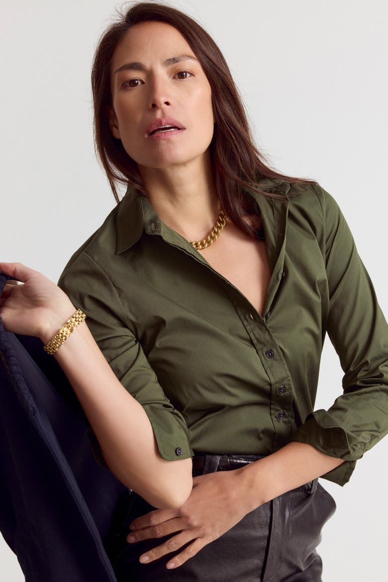 The Icon Shirt, Alternate, color, Camo Green