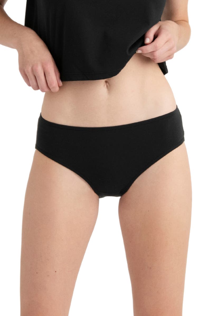 KENT 2-Pack Compostable Organic Cotton Hipster Briefs, Main, color, Black