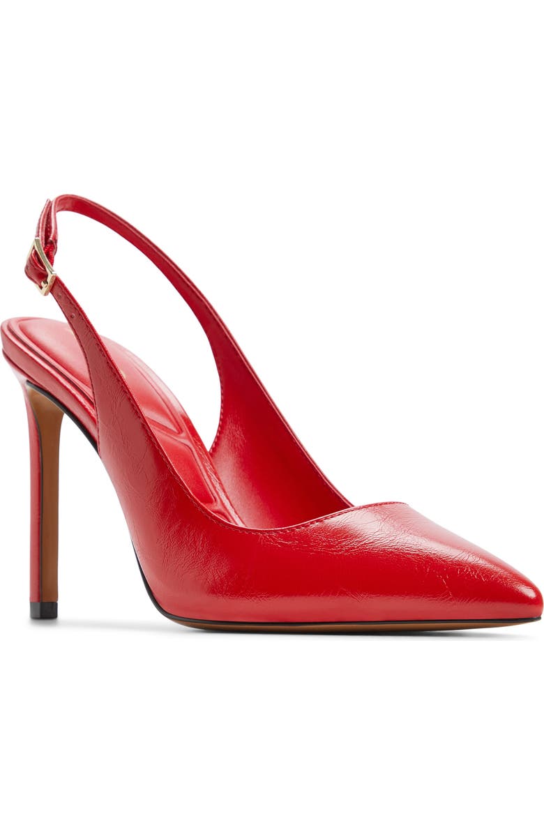 ALDO Lala Slingback Pointed Toe Pump, Main, color, Red
