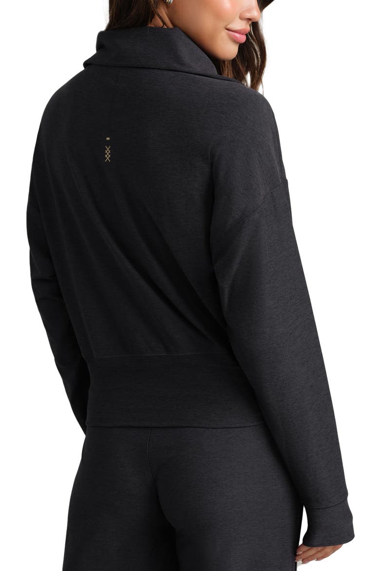 Atmosphere Crop Zip Sweatshirt, Alternate, color, BLACK HEATHER