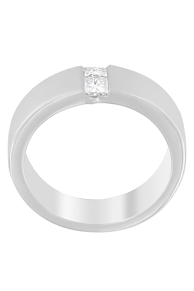 Men's 14K White Gold 1/4 Cttw Diamond Channel Band Ring, Alternate, color, White