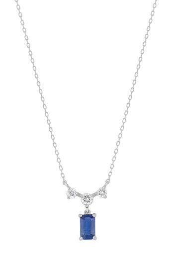 Bony Levy El Mar Diamond & Sapphire Pendant Necklace In 18k White Gold