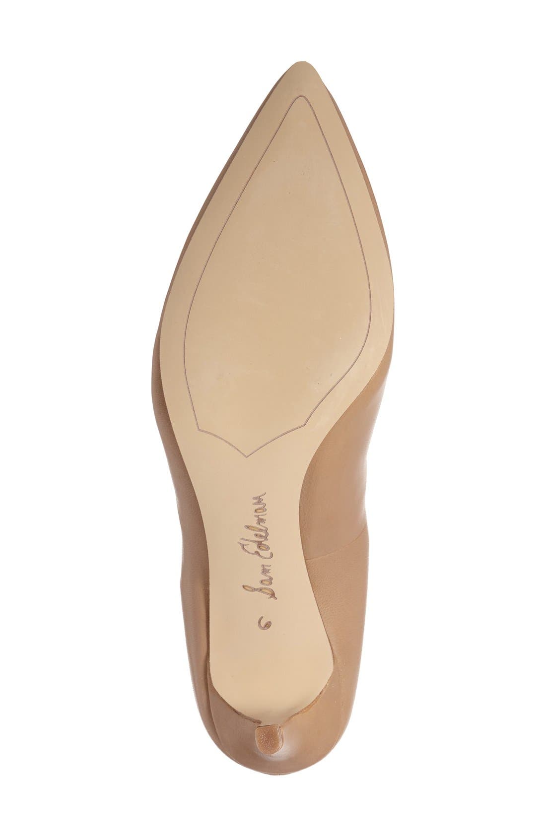 'Tristan' Pointy Toe Pump, Alternate, color, GOLDEN CARAMEL NAPPA LEATHER