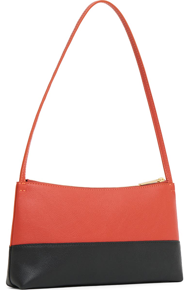 Mansur Gavriel Gaia Shoulder Bag, Alternate, color, Pomodoro/ Black