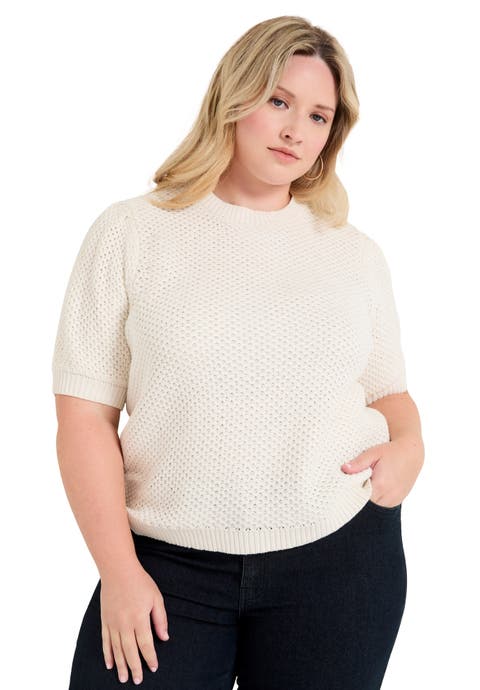 Puff-Sleeve Knit Sweater (Plus Available)