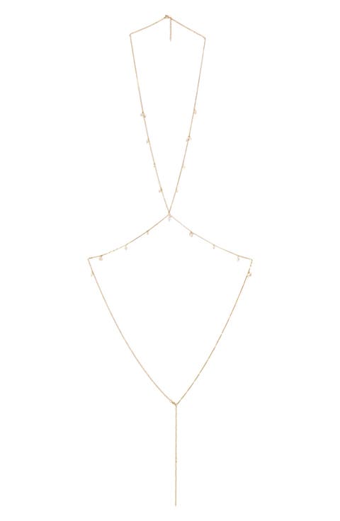 Lua Faux Pearl Body Chain