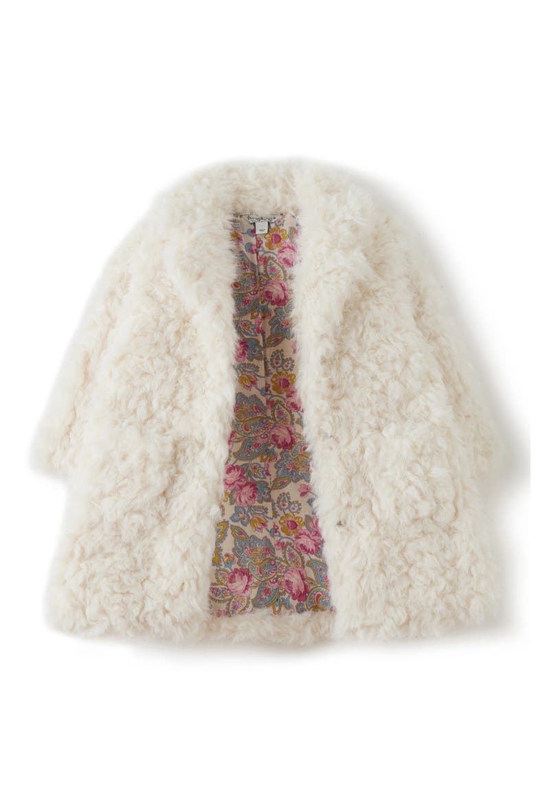 Faux Fur Teddy Bear Coat, Alternate, color, IVORY