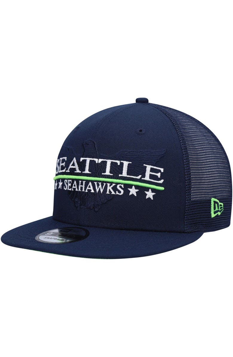 New Era Men's New Era College Navy Seattle Seahawks Totem 9FIFTY Snapback Hat, Alternate, color, 