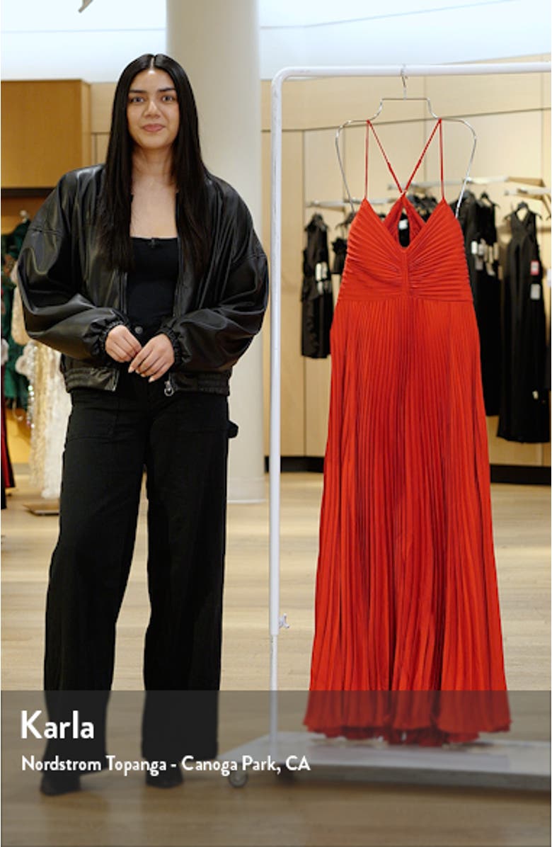 Geri Pleated Tie Back Maxi Dress, sales video thumbnail