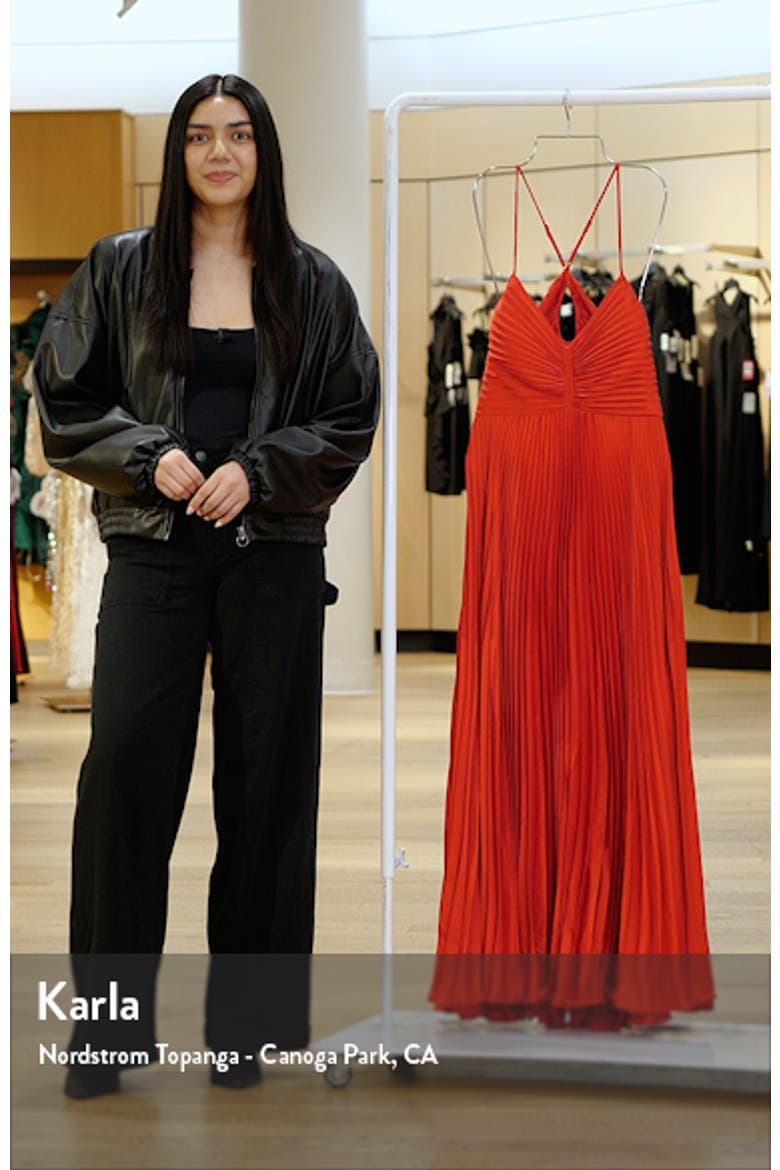 Geri Pleated Tie Back Maxi Dress video