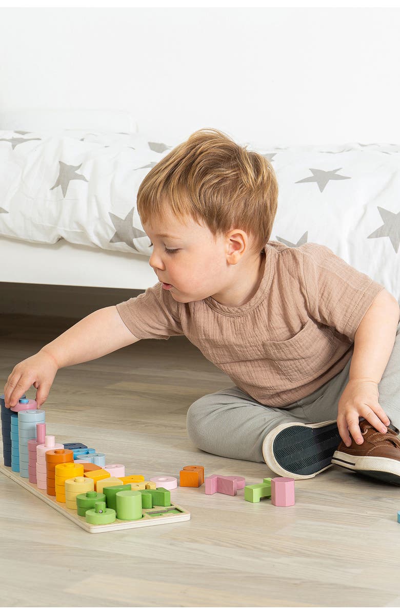 Bigjigs Toys FSC<sup>®</sup> Certified 1-10 Counting Board, Alternate, color, Multicoloured