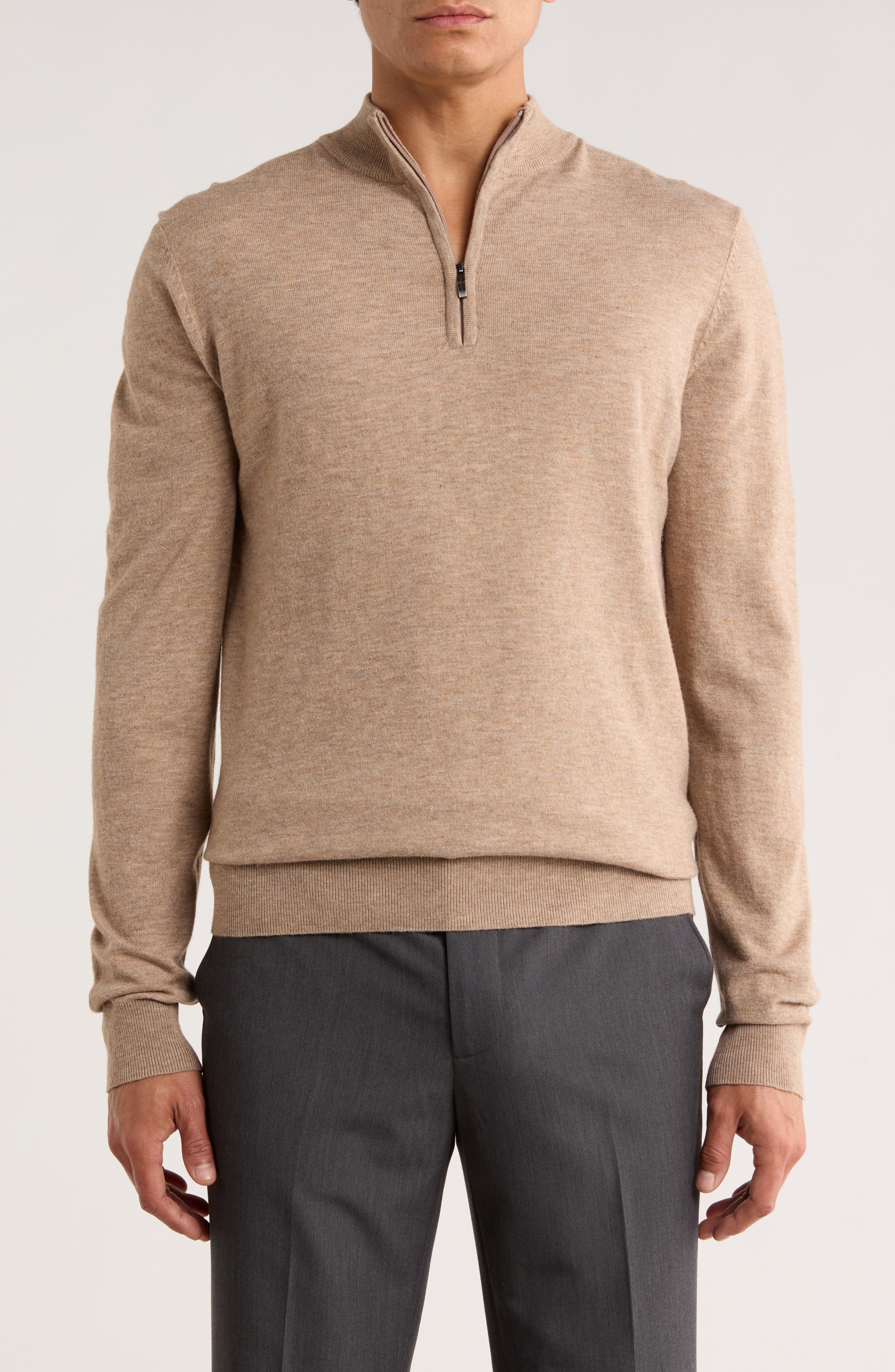 Robert Barakett Daniel Half Zip Pullover Sweater