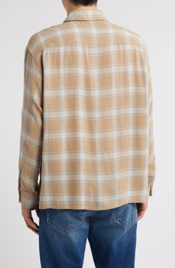 Plaid Button-Up Shirt