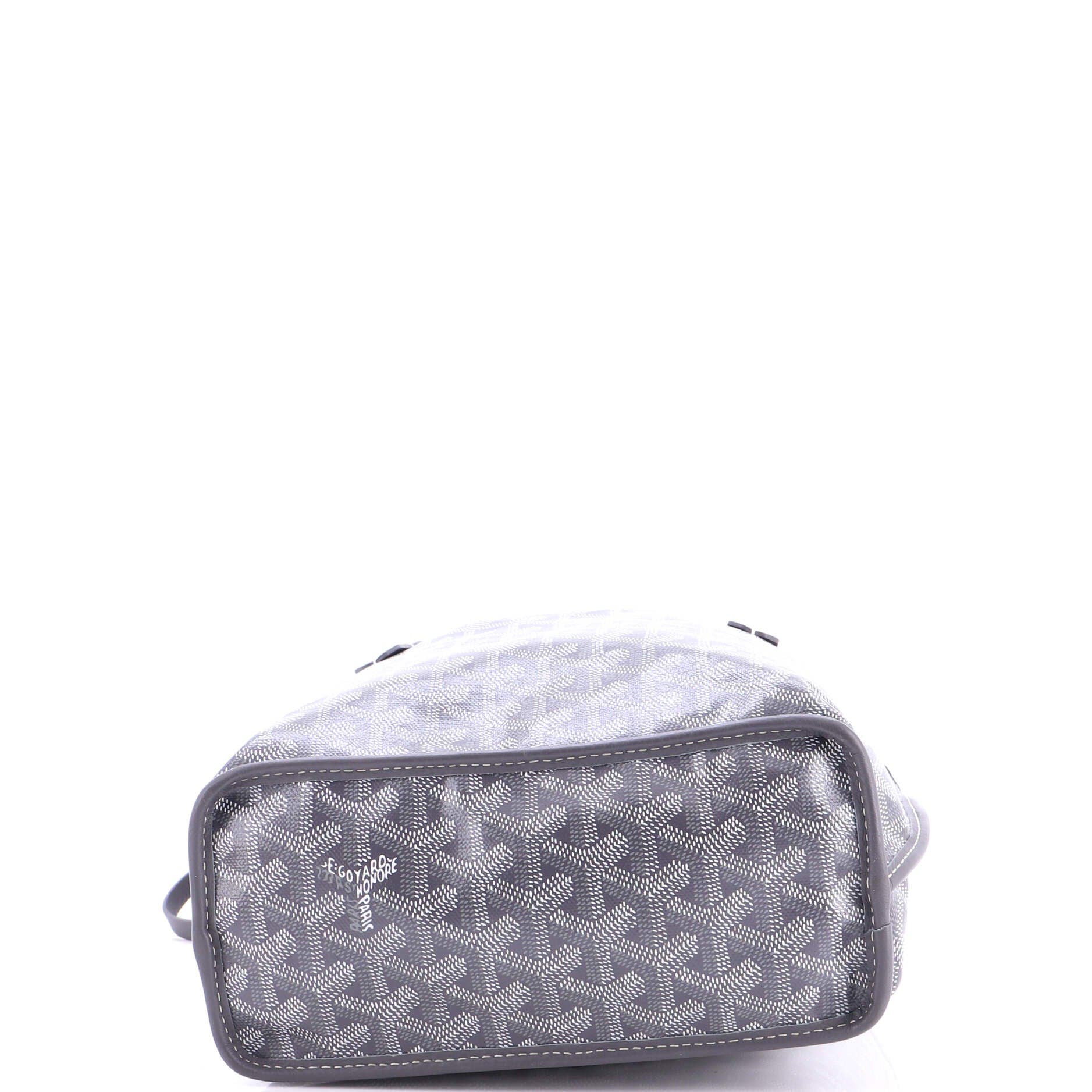 Pre-Owned Goyard Anjou Reversible Tote Coated Canvas Mini, Alternate, color, Gray