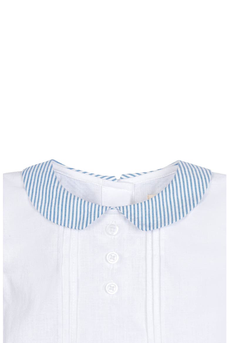 Baby Peter Pan Shirt and Short Set, Infant, Alternate, color, Blue Seersucker