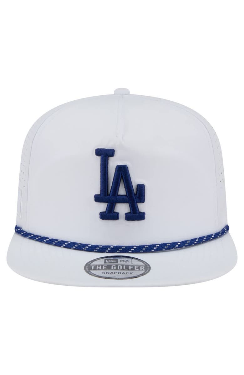 New Era Men's New Era White Los Angeles Dodgers Perforated Golfer Snapback Hat, Alternate, color, 